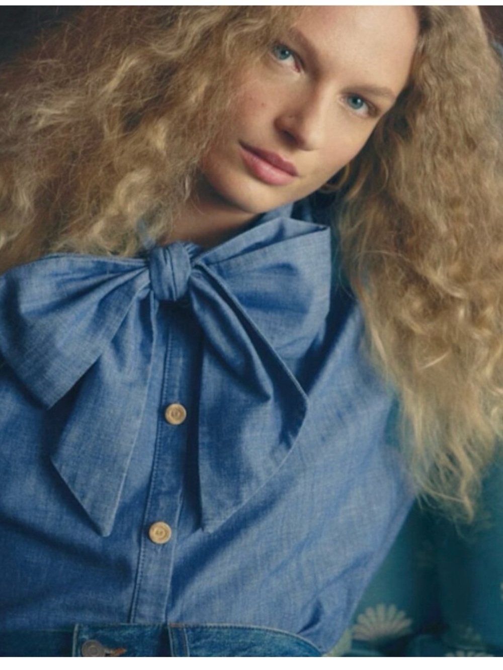 Sezane Antoinette tie neck blouse NWT 36/4 - Picture 3 of 9